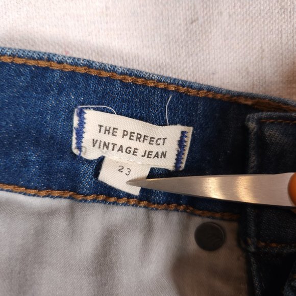 Madewell Blue Jeans Womens Label Size 23 Perfect Vintage Jean Denim Pants Casual - Picture 11 of 13